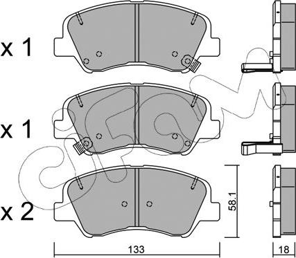 Cifam 822-943-0 - Тормозные колодки, дисковые, комплект autosila-amz.com