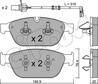 Cifam 822-954-0K - Тормозные колодки, дисковые, комплект autosila-amz.com