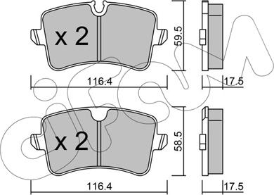 Cifam 822-955-0 - Тормозные колодки, дисковые, комплект autosila-amz.com