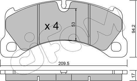 Cifam 822-956-0 - Тормозные колодки, дисковые, комплект autosila-amz.com