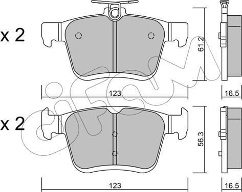 Cifam 822-951-0 - Тормозные колодки, дисковые, комплект autosila-amz.com