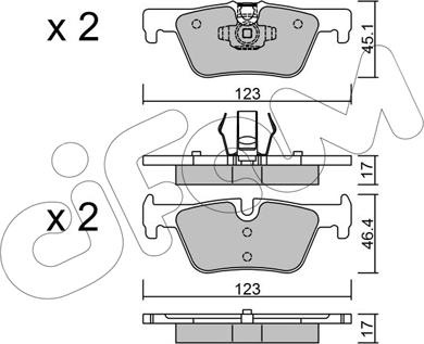 Cifam 822-962-0 - Тормозные колодки, дисковые, комплект autosila-amz.com