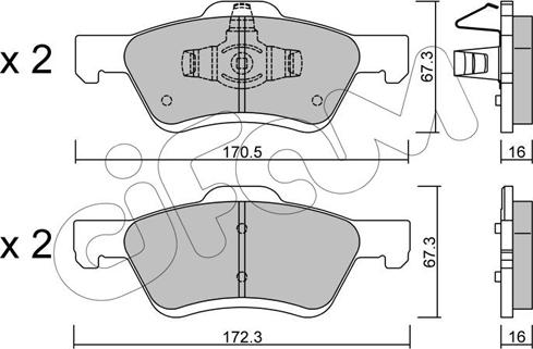 Cifam 822-906-0 - Тормозные колодки, дисковые, комплект autosila-amz.com