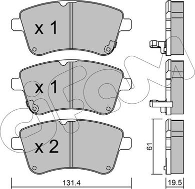 Cifam 822-913-0 - Тормозные колодки, дисковые, комплект autosila-amz.com