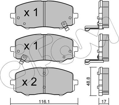 Cifam 822-912-0 - Тормозные колодки, дисковые, комплект autosila-amz.com