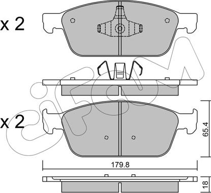 Cifam 822-989-0 - Тормозные колодки, дисковые, комплект autosila-amz.com