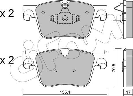 Cifam 822-985-0 - Тормозные колодки, дисковые, комплект autosila-amz.com