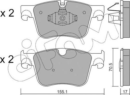 Cifam 822-985-1 - Тормозные колодки, дисковые, комплект autosila-amz.com