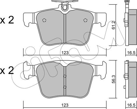 Cifam 822-981-0 - Тормозные колодки, дисковые, комплект autosila-amz.com