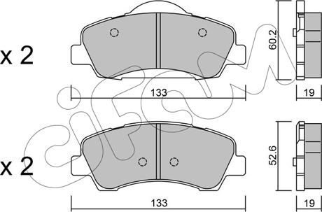 Cifam 822-982-0 - Тормозные колодки, дисковые, комплект autosila-amz.com