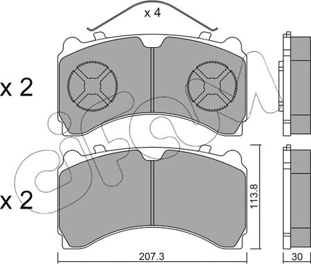 Cifam 822-935-0 - Тормозные колодки, дисковые, комплект autosila-amz.com