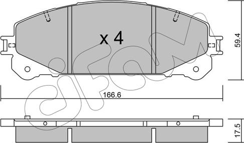 Cifam 822-938-0 - Тормозные колодки, дисковые, комплект autosila-amz.com