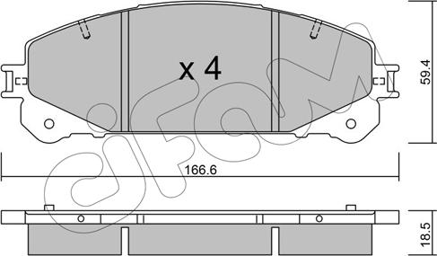 Cifam 822-938-1 - Тормозные колодки, дисковые, комплект autosila-amz.com