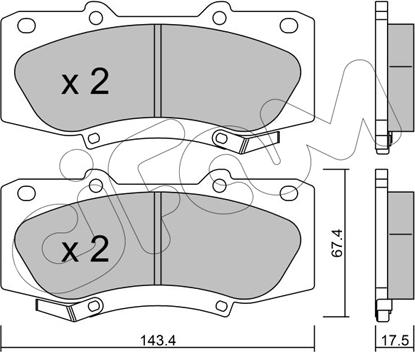 Cifam 822-937-0 - Тормозные колодки, дисковые, комплект autosila-amz.com