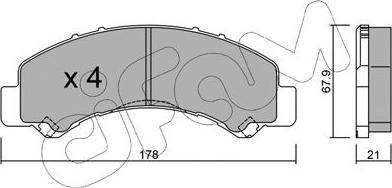 Cifam 822-922-0 - Тормозные колодки, дисковые, комплект autosila-amz.com