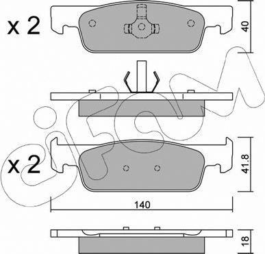 Cifam 822-975-3 - Тормозные колодки, дисковые, комплект autosila-amz.com