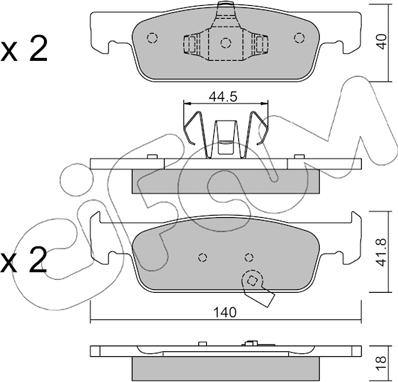 Cifam 822-975-2 - Тормозные колодки, дисковые, комплект autosila-amz.com