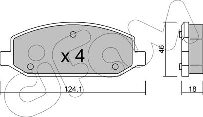 Cifam 822-973-0 - Тормозные колодки, дисковые, комплект autosila-amz.com