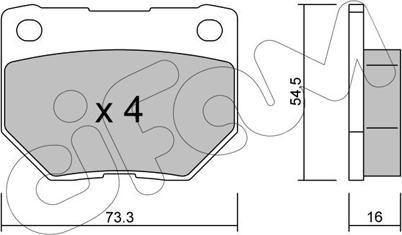 Cifam 822-494-0 - Тормозные колодки, дисковые, комплект autosila-amz.com