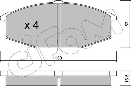 Cifam 822-490-0 - Тормозные колодки, дисковые, комплект autosila-amz.com