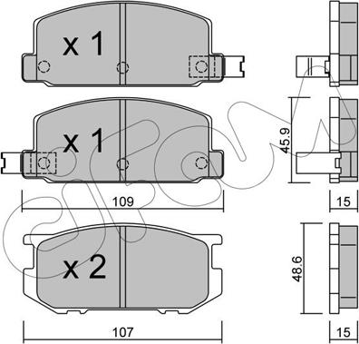 Cifam 822-498-0 - Тормозные колодки, дисковые, комплект autosila-amz.com