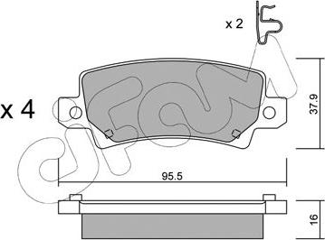 Cifam 822-447-0 - Тормозные колодки, дисковые, комплект autosila-amz.com