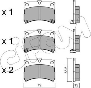 Cifam 822-459-0 - Тормозные колодки, дисковые, комплект autosila-amz.com