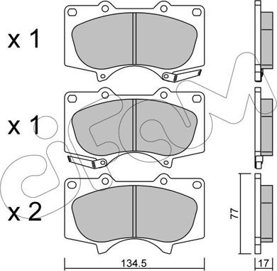 Cifam 822-454-0 - Тормозные колодки, дисковые, комплект autosila-amz.com