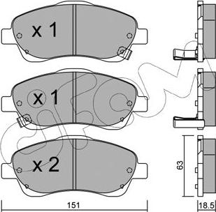 Cifam 822-450-0 - Тормозные колодки, дисковые, комплект autosila-amz.com