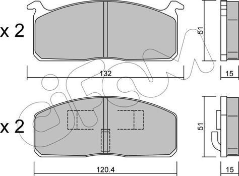 Cifam 822-457-0 - Тормозные колодки, дисковые, комплект autosila-amz.com