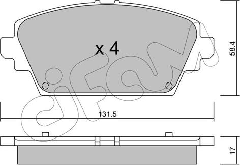 Cifam 822-464-0 - Тормозные колодки, дисковые, комплект autosila-amz.com