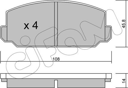 Cifam 822-461-0 - Тормозные колодки, дисковые, комплект autosila-amz.com