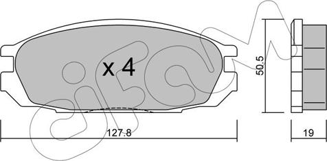 Cifam 822-409-0 - Тормозные колодки, дисковые, комплект autosila-amz.com