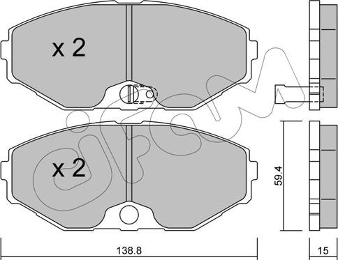 Cifam 822-405-0 - Тормозные колодки, дисковые, комплект autosila-amz.com