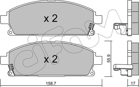 Cifam 822-406-1 - Тормозные колодки, дисковые, комплект autosila-amz.com