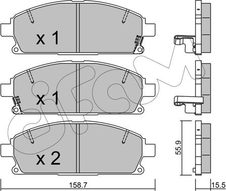 Cifam 822-406-2 - Тормозные колодки, дисковые, комплект autosila-amz.com