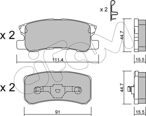 Cifam 822-400-0 - Тормозные колодки, дисковые, комплект autosila-amz.com