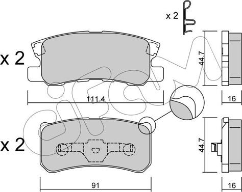 Cifam 822-400-1 - Тормозные колодки, дисковые, комплект autosila-amz.com