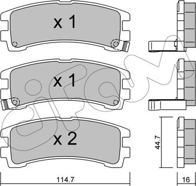 Cifam 822-408-0 - Тормозные колодки, дисковые, комплект autosila-amz.com