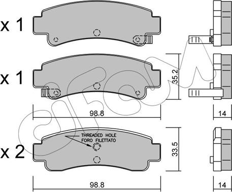 Cifam 822-402-0 - Тормозные колодки, дисковые, комплект autosila-amz.com