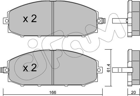 Cifam 822-407-0 - Тормозные колодки, дисковые, комплект autosila-amz.com