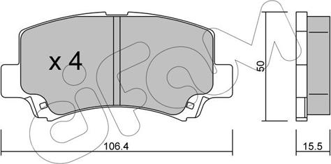 Cifam 822-419-0 - Тормозные колодки, дисковые, комплект autosila-amz.com