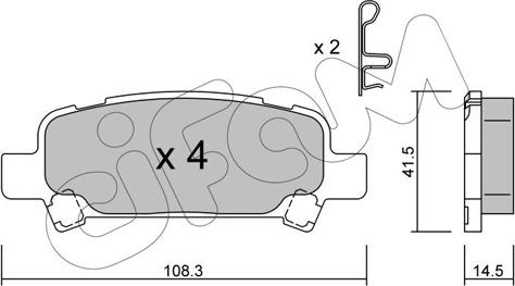 Cifam 822-414-0 - Тормозные колодки, дисковые, комплект autosila-amz.com