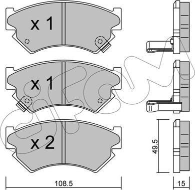 Cifam 822-411-0 - Тормозные колодки, дисковые, комплект autosila-amz.com