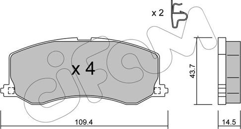 Cifam 822-417-0 - Тормозные колодки, дисковые, комплект autosila-amz.com