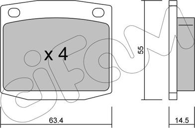 Cifam 822-486-0 - Тормозные колодки, дисковые, комплект autosila-amz.com