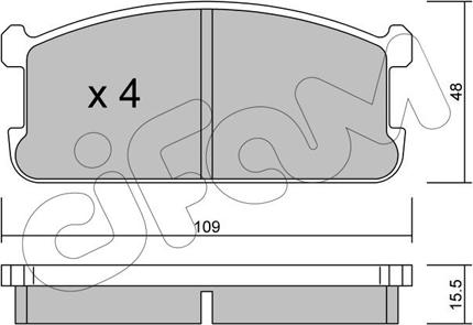 Cifam 822-480-0 - Тормозные колодки, дисковые, комплект autosila-amz.com