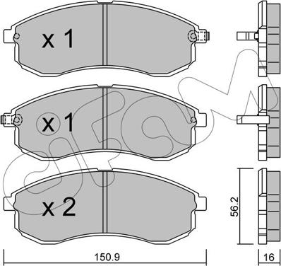 Cifam 822-482-0 - Тормозные колодки, дисковые, комплект autosila-amz.com