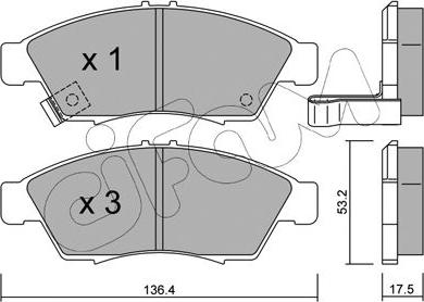 Cifam 822-437-0 - Тормозные колодки, дисковые, комплект autosila-amz.com