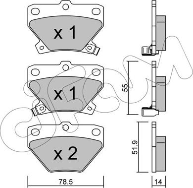 Cifam 822-424-0 - Тормозные колодки, дисковые, комплект autosila-amz.com